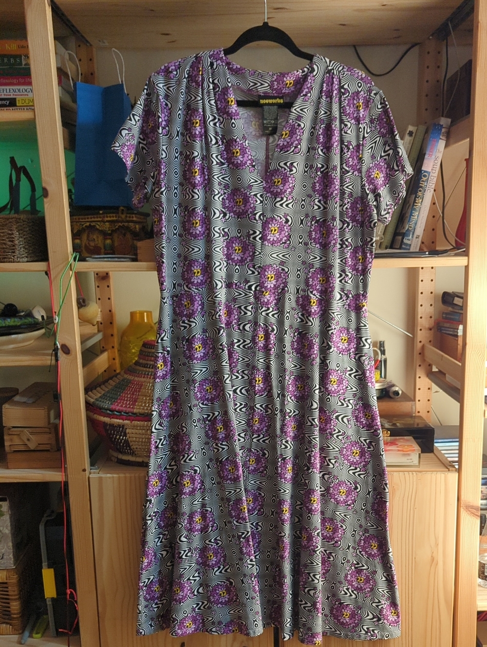 Nooworks Haze print dress 3X.  Greta cut